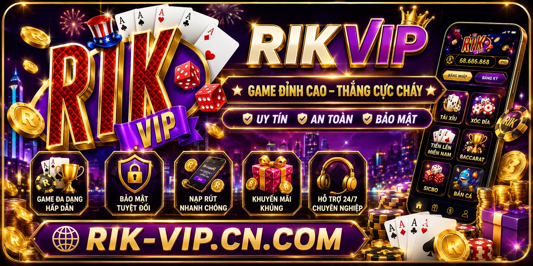 Rikvip - Game đỉnh cao, thắng cực cháy